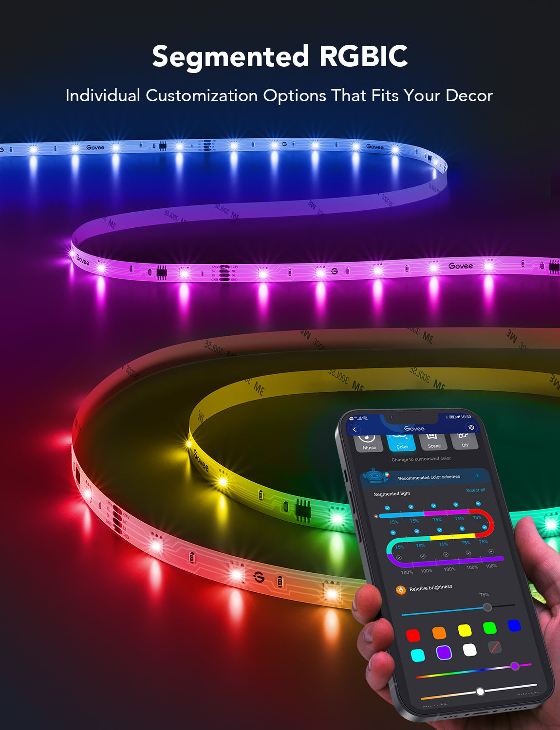 LED Strip Lights with Bluetooth & APP